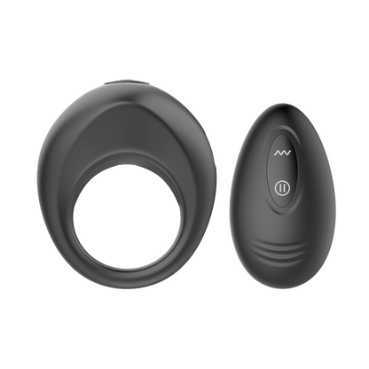 Black cock ring with a remote control on a transparent background
